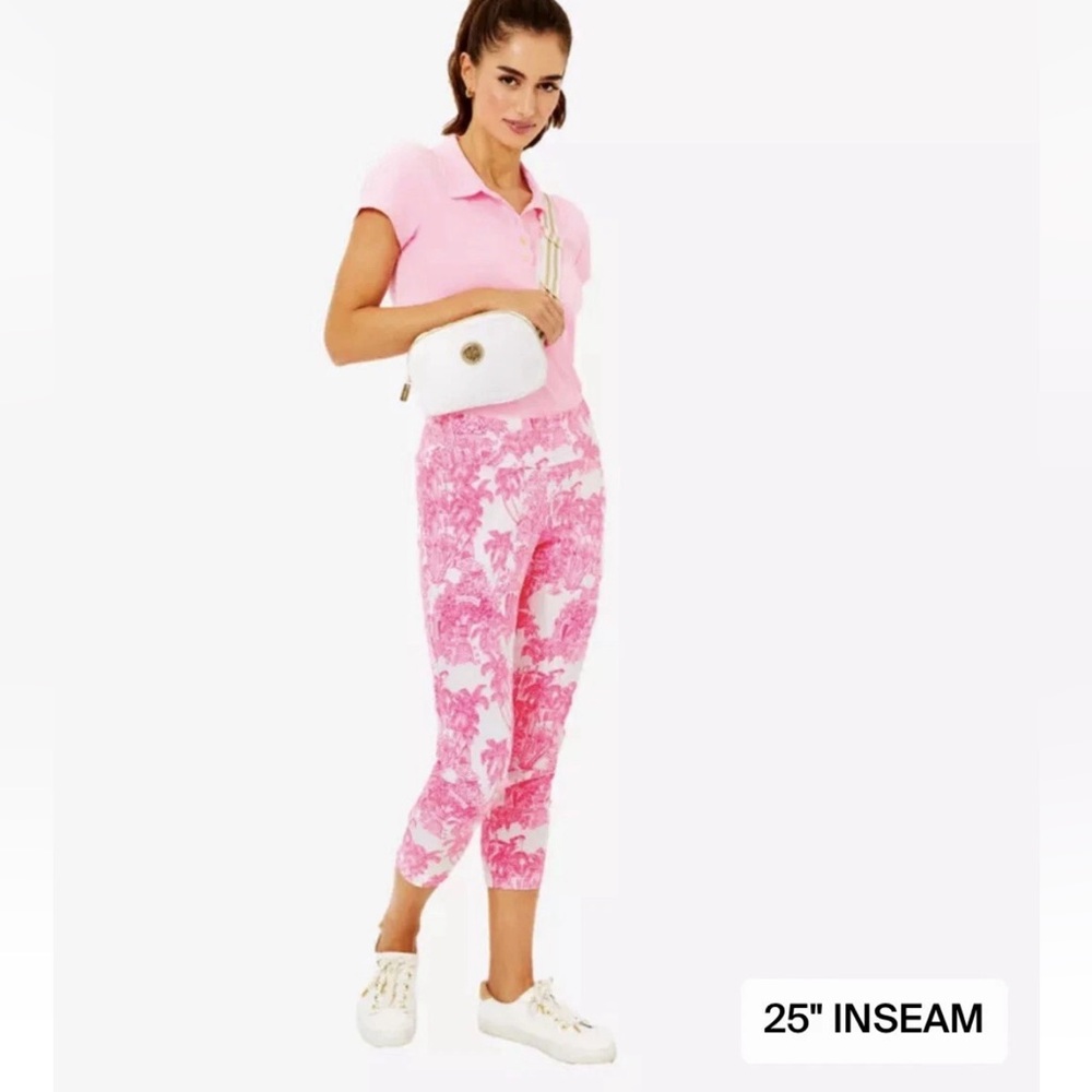 NWT Lilly Pulitzer CORSO CROP PANT UPF 50+ RESORT WHITE PB ANNIVERSARY TOILE 4 - Picture 10 of 10